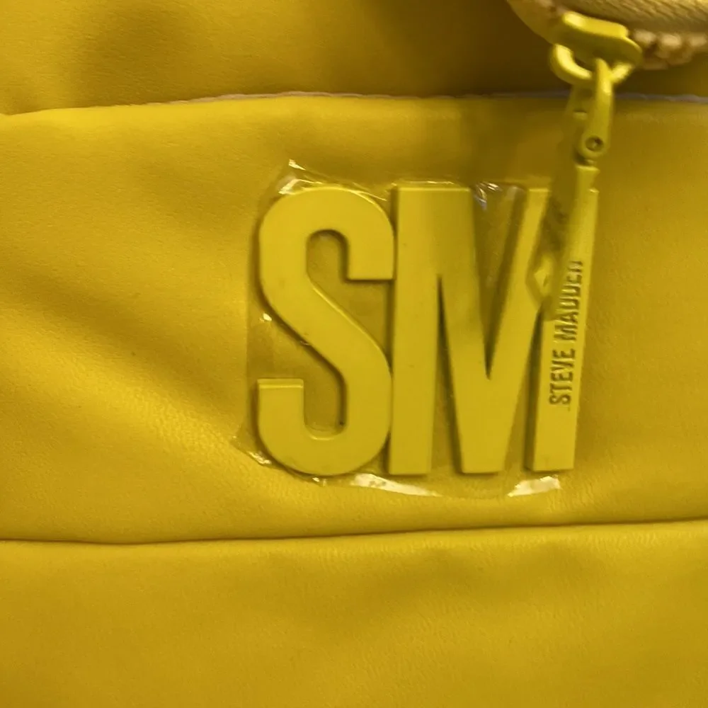 NWT Steve Madden Faux Leather (Bjaya) Backpack w/ AirPods pouch - Yellow